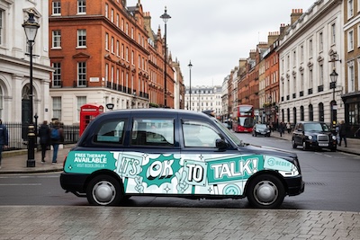 London Black Cabs Become Moving Messages of Hope This Blue Monday